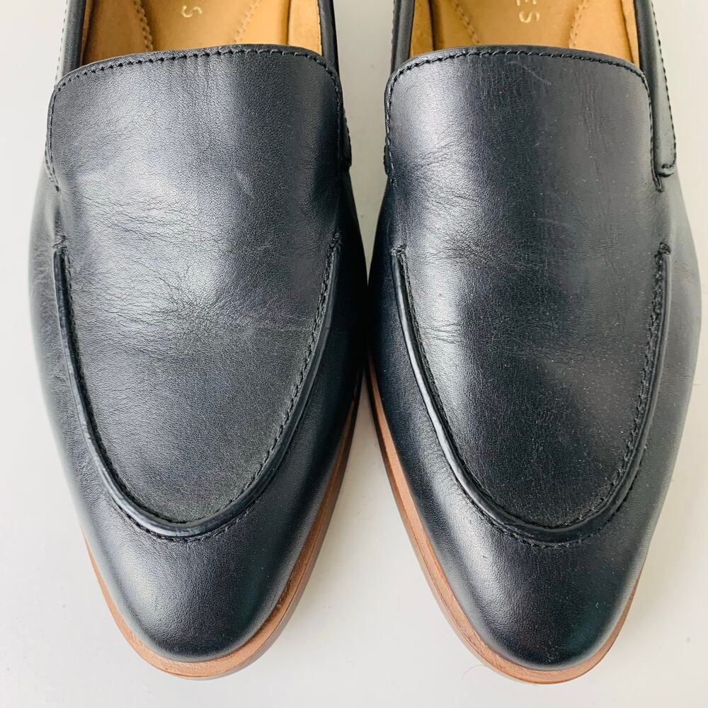 Aerosoles Black Leather Loafers Women’s 9 Comfort Career Work Shoes - Picture 3 of 11